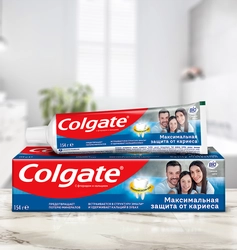 Зубная паста COLGATE Максимальная защита от кариеса Свежая мята с 
комплексом кальция и фторида и технологий Calcium-lock, 100мл