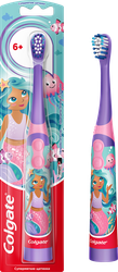 Зубная щетка детская COLGATE Mermaid StarSmile на батарейках, 
супермягкая, старше 6 лет