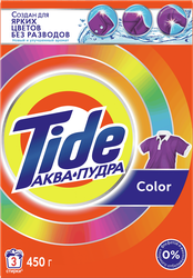 Изображение товара Стиральный порошок для цветного белья TIDE Аквапудра Color, автомат, 450г