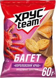 Сухарики ХРУСTEAM багет Королевский краб, 60г
