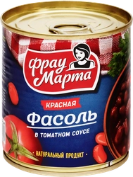 Фасоль красная ФРАУ МАРТА в томатном соусе, 310г