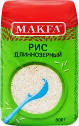 Рис длиннозерный MAKFA шлифованный 1-й сорт, 800г