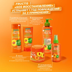 Шампунь для секущихся и очень поврежденных волос FRUCTIS Sos Восстановление укрепляющий, 400мл