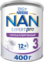 Изображение товара Молочко детское NAN 3 гипоаллергенное, с 12 месяцев, 400г