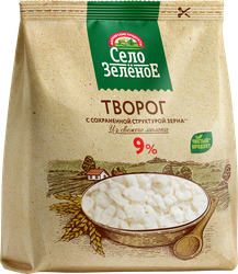 Творог СЕЛО ЗЕЛЕНОЕ 9%, без змж, 200г