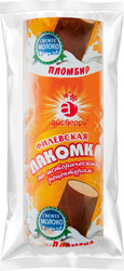 Мороженое ФИЛЕВСКОЕ Филевская лакомка пломбир во взбитой шоколадной  глазури 15%, без змж, трубочка, 90г