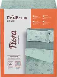 Комплект постельного белья Евро HOME CLUB Flora бязь, Арт. PL003