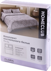 Комплект постельного белья Евро HOME CLUB Flora бязь, Арт. PL003