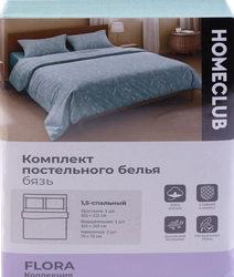 Комплект постельного белья Евро HOME CLUB Flora бязь, Арт. PL003