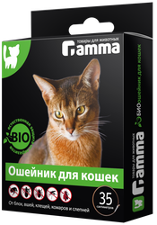 Биоошейник для кошек GAMMA от внешних паразитов, 350x9x3мм