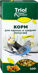 Корм для мелких и средних попугаев TRIOL Криспи с медом, 500г