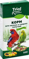 Корм для мелких и средних попугаев TRIOL Криспи с фруктами, 500г