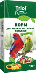 Корм для мелких и средних попугаев TRIOL Криспи с фруктами, 500г