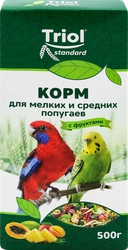 Корм для мелких и средних попугаев TRIOL Криспи с фруктами, 500г