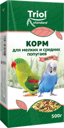 Корм для мелких и средних попугаев TRIOL Криспи-Экстра, 500г