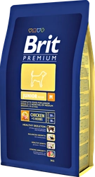 Корм сухой для молодых собак BRIT Premium Junior M, для средних пород, 3кг
