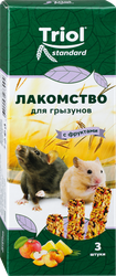 Лакомство для грызунов TRIOL с фруктами, 3шт