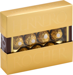 Конфеты FERRERO ROCHER из молочного шоколада с кремовой начинкой, 125г