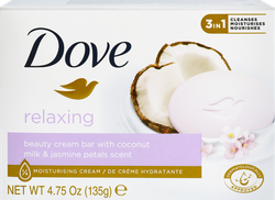 Крем-мыло DOVE Кокосовое молочко и лепестки жасмина бессульфатное, 135г