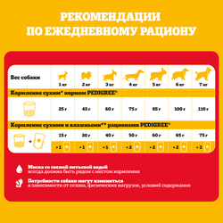 Корм сухой для взрослых собак PEDIGREE с говядиной, для крупных пород, 13кг