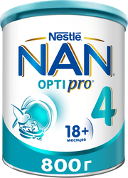 Изображение товара Молочко детское NAN 4 OptiPro, с 18 месяцев, 800г