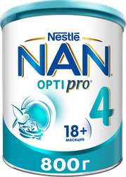 Изображение товара Молочко детское для роста, иммунитета и развития мозга NAN 4 Optipro, с 18 месяцев, 800г