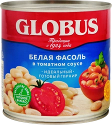 Фасоль белая GLOBUS в томатном соусе, 425мл