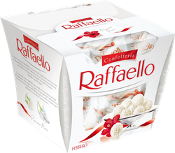 Конфеты RAFFAELLO с цельным миндальным орехом в кокосовой обсыпке, 150г