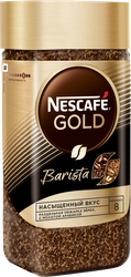 Кофе растворимый с добавлением молотого NESCAFE Gold Barista натуральный сублимированный, ст/б, 85г