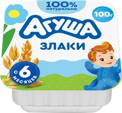 Творог для детей АГУША со злаками, 3,9%, без змж, 100г