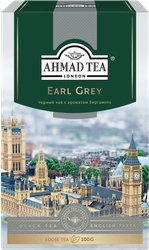 Чай черный AHMAD TEA Earl Grey байховый листовой ароматизированный, 100г