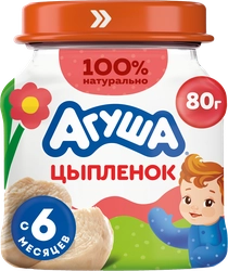 Пюре мясное АГУША Цыпленок, с 6 месяцев, 80г