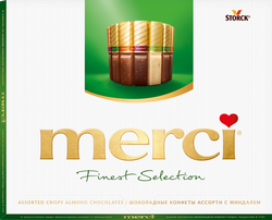 Конфеты MERCI Finest selection Ассорти с миндалем, 250г