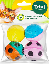 Изображение товара Игрушка для кошек TRIOL Мяч зефирный, 4шт