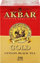 Чай черный AKBAR Gold цейлонский байховый, среднелистовой, 250г