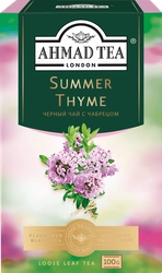 Чай черный AHMAD TEA Summer Thyme с чабрецом байховый листовой, 100г