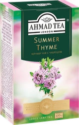 Чай черный AHMAD TEA Summer Thyme с чабрецом байховый листовой, 100г