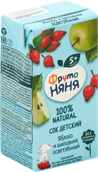 Сок ФРУТОНЯНЯ Яблоко, шиповник осветленный, с 5 месяцев, 200мл