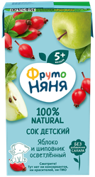 Сок ФРУТОНЯНЯ Яблоко, шиповник осветленный, с 5 месяцев, 200мл