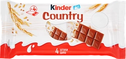 Шоколад KINDER Chocolate with cereals с молочно-злаковой начинкой, 4х24г