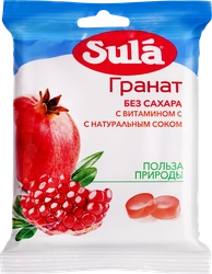 Карамель леденцовая SULA Гранат, без сахара, 60г