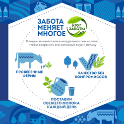 Молоко ультрапастеризованное ДОМИК В ДЕРЕВНЕ 2,5%, без змж, 950г
