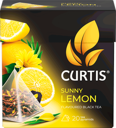 Изображение товара Чай черный CURTIS Sunny Lemon с ароматом цитрусовых, 20пак