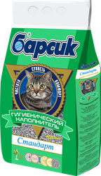 Наполнитель глиняный для кошачьего туалета БАРСИК Стандарт, впитывающий, 4.5л