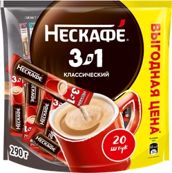 Кофе растворимый NESCAFE Classic 3в1 натуральный, 290г