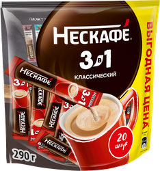 Кофе растворимый НЕСКАФЕ Classic 3в1 натуральный, 290г