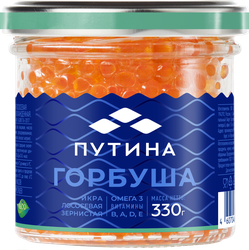 Изображение товара Икра лососевая ПУТИНА зернистая, 330г