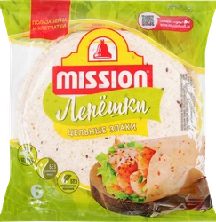 Лепешки пшеничные MISSION Deli тортильи со злаками, 250г