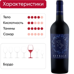 Вино ASTRALE красное сухое, 0.75л