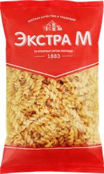 Макароны ЭКСТРА М Спиральки №73 группа В высший сорт, 400г